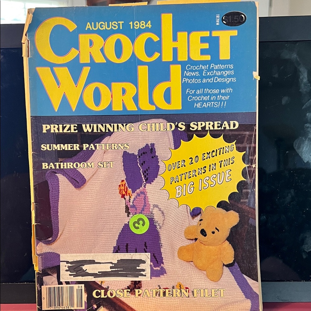 Crochet World Magazine Summer Patterns August 1984